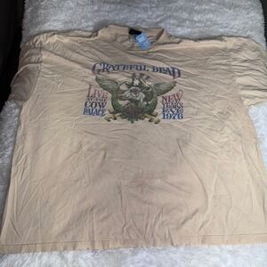 Liquid Blue Grateful Dead T-Shirt Mens 3XL Tan Fair Cow Palace 1976 Graphic Tee